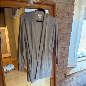 Christopher & Banks Light Gray Cardigan